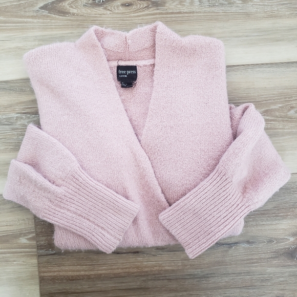 Free Press Wrap Pink Sweater - Picture 3 of 3